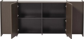 Ciemnobrązowa komoda w dekorze jesionu 200x85x44 cm Brock – WOOOD