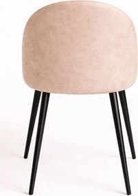 Zestaw 4 Krzese Black Vint Ekoskóra Vintage