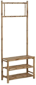 Bambusowy zestaw do przedpokoju w naturalnym kolorze 70x175x32 cm Manali – Ixia