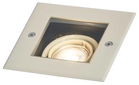 Nowoczesny spot gruntowy beżowy GU10 50mm regulowany IP65 - Oneon