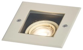 Zewnetrzna Nowoczesny reflektor gruntowy szaro-beżowy GU10 50mm obrotowy i przechylny IP65 - Oneon Nowoczesny Oswietlenie zewnetrzne