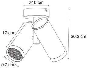 Inteligentna czarna 2-punktowa lampa z Wi-Fi GU10 - Scopio HoneyDesignerski Oswietlenie wewnetrzne