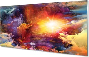 Panel szklany do Kuchni Artystyczny Nieład Form