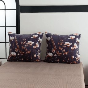 Dwustronna poszewka na poduszkę DUO SENSE ARVENA 45x45 cm mikroplusz/flanela, ciemnoszara