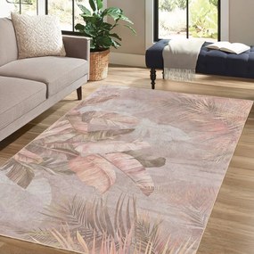 Beżowy chodnik odpowiedni do prania 80x200 cm Dusty Leaves – Mila Home