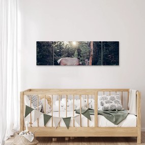 Obraz - Łoś na polanie (170x50 cm)