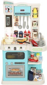 AIYAPLAY 92-elementowy zestaw kuchenny dla dzieci, kran, tworzywo sztuczne, 3–6 lat, zielony