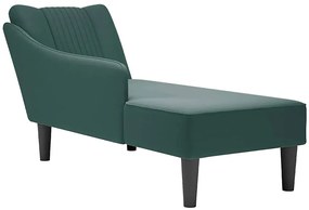 Zielony aksamitny szezlong z pikowanym oparciem Z5-G47