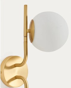 Kinkiet w biało-złotym kolorze Brisia – Kave Home