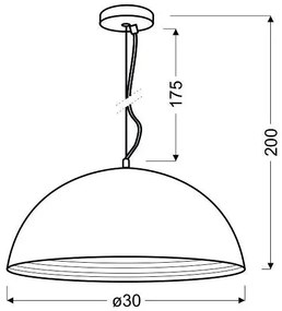 Nowoczesna szara lampa wisząca 30 cm - D148-Tiremi