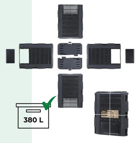 Prosperplast Kompostownik ogrodowy - Compogreen 380 l czarny