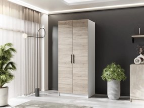 Szafa dwudrzwiowa GOLD 2D 78 biały + dąb sonoma