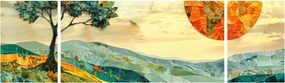Obraz - Ilustracja krajobrazu (170x50 cm)