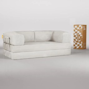 Beżowa rozkładana sofa z materiału bouclé 180 cm Bloom – TemaHome