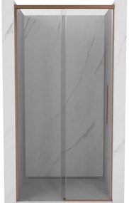 Mexen Rox drzwi prysznicowe rozsuwane 100 cm, transparent, miedź szczotkowana - 8C2-100-000-65-00