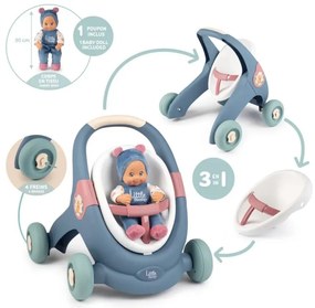 Smoby little chodzik pchacz 3w1 wózek dla dzieci + lalka bobas