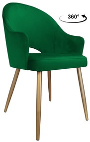 Krzesło obrotowe Velvet podstawa złota MG25