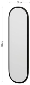 Lustro Magnum Black 40 x 120 cm