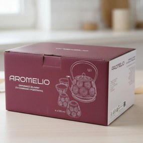 Dzbanek żeliwny z czarkami i podstawką KOGA, 1200 ml