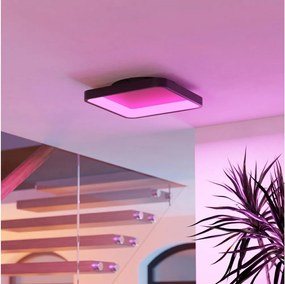 Eglo 901911 - LED RGBW ściemnialna lampa sufitowa LORETELLO-Z LED/20W/230V 35x35cm czarna