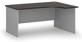 Narożne biurko PRIMO GRAY, 160x120 cm, prawe, szary/wenge