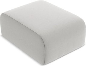 Jasnoszary aksamitny podnóżek Lani – Makamii