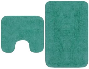 Komplet turkusowych dywaników do łazienki P4-L84