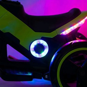 Dziecięcy motocykl elektryczny Baby Mix Police,zielony