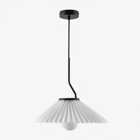 Lampa Sufitowa Z Metalu I Tkaniny Suellen Ø36 Cm - Sklum