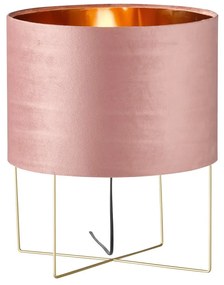 Różowa lampa stołowa z tekstylnym kloszem (wysokość 43 cm) Aura – Fischer &amp; Honsel