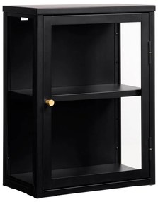 Czarna metalowa witryna wisząca 45x60 cm Carmel – Unique Furniture