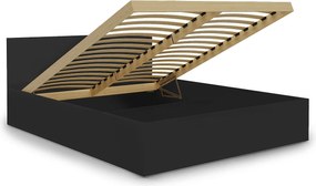 Łóżko drewniane z materacem AVI 120x200cm w kolorze czarnym