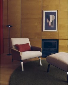 Beżowy podnóżek z tkaniny szenilowej Amsen – Kave Home