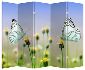 Parawan - Motyl na kwiatku (210x170 cm)