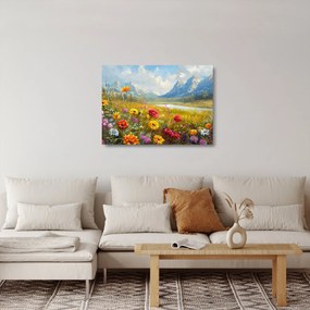 Obraz na szkle - Malowany krajobraz (70x50 cm)