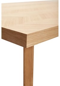 Stół z litego drewna dębowego 100x200 cm Herringbone – Hübsch
