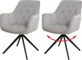 Krzesło do jadalni MCW-L80 (zestaw 2 sztuk),  jasnoszary