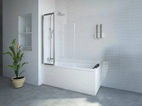 Parawan nawannowy składany z metalu - Chrom - 120 x 140 cm - DISTRICT