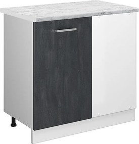 Szafka narożna czarny beton 86x60x81.6 r-line