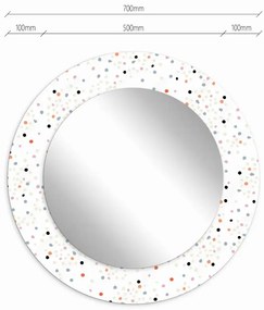 Lustro okrągłe MORENA DOTS 70cm białe BALTICA DESIGN