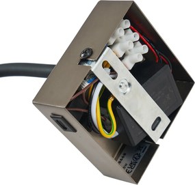 Nowoczesny kinkiet w kolorze metalu z portem USB-C - Gosna