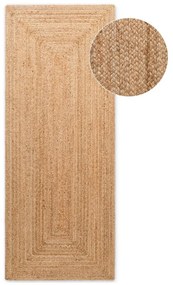 Chodnik z juty dwustronny/tkany ręcznie w naturalnym kolorze 80x200 cm Juno – Hanse Home