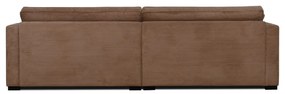 Jasnobrązowa sztruksowa sofa 266 cm Mobby – Scandic