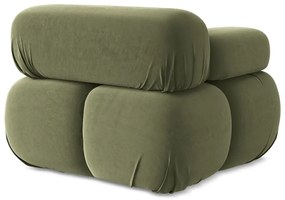 Jasnozielony aksamitny moduł sofy (lewostronny) Lokua – Makamii