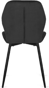 Zestaw Stół Okrągły Rozkładany HARRY 102-142 cm Dąb Artisan/Czarny i 4 Krzesła Tapicerowane PERU Czarne Nowoczesne