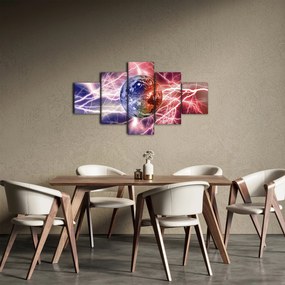 Obraz - Kula ziemska pod prądem (125x70 cm)