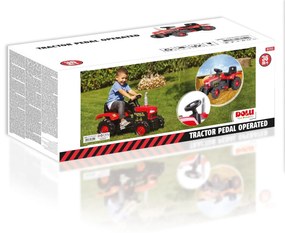 Dolu Duży traktor na pedały, czerwony