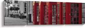 Obraz - Budki telefoniczne w Londynie (170x50 cm)