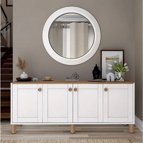 Komoda – 180 cm x 80 cm x 37,3 cm – Jasny orzech – Melamina