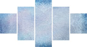 Obraz - Mandale w niebieskim (125x70 cm)